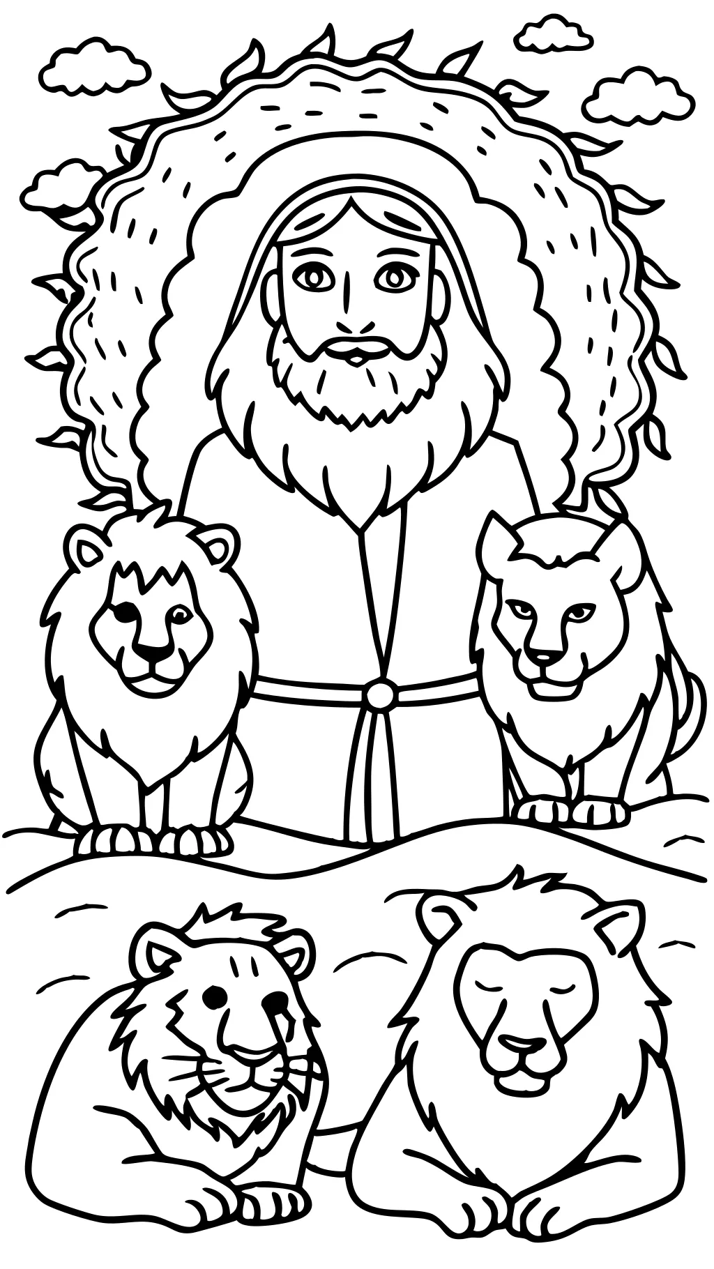 coloring pages daniel in the lion’s den